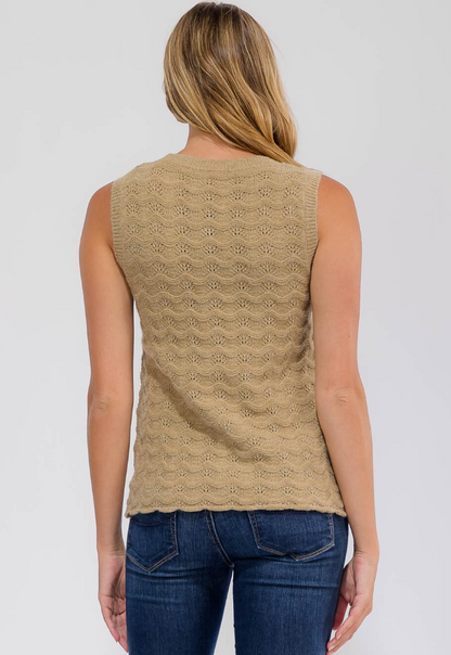 Fuzzy Sweater Tank Top - shopminnoe