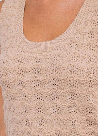 Fuzzy Sweater Tank Top - shopminnoe