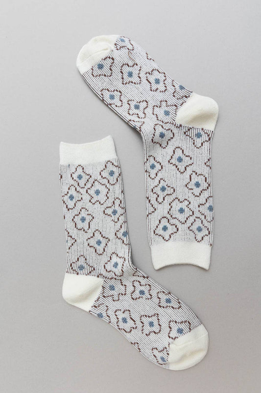 Vintage Floral Patterned Socks