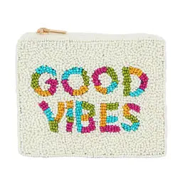 Good Vibes Beaded Pouch - shopminnoe