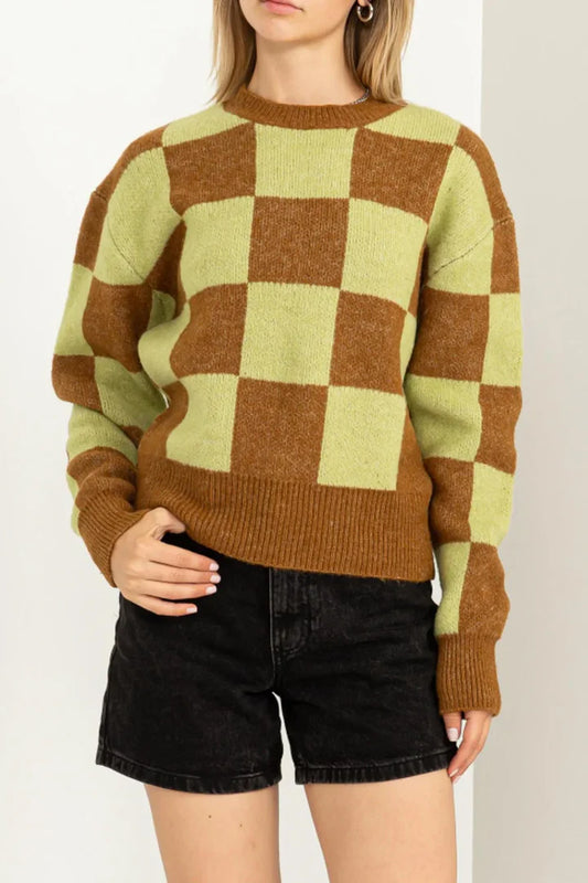 Checkered Your TurnSweater