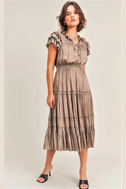 Mocha Midi Dress - shopminnoe
