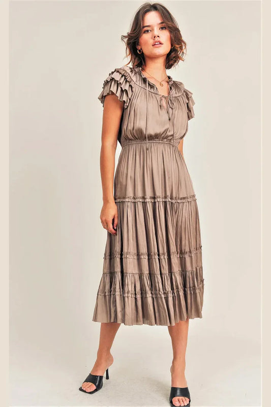 Mocha Midi Dress - shopminnoe