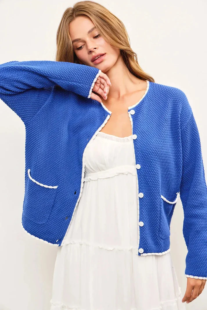 Blues Sweater Cardigan - shopminnoe