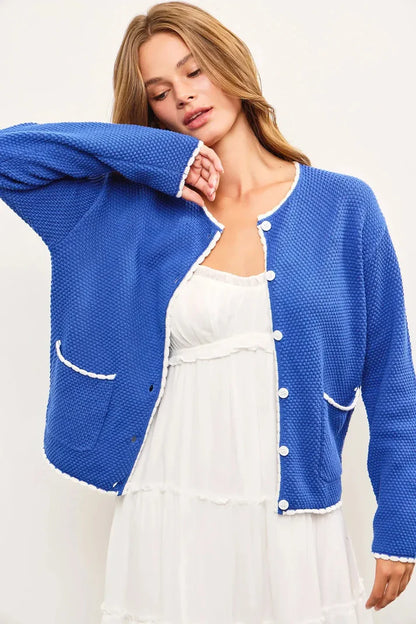 Blues Sweater Cardigan - shopminnoe