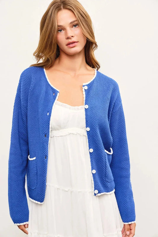 Blues Sweater Cardigan - shopminnoe