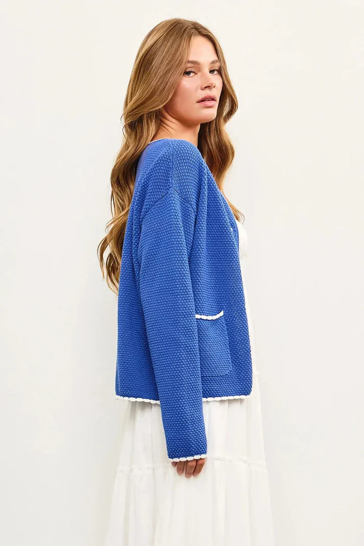 Blues Sweater Cardigan - shopminnoe